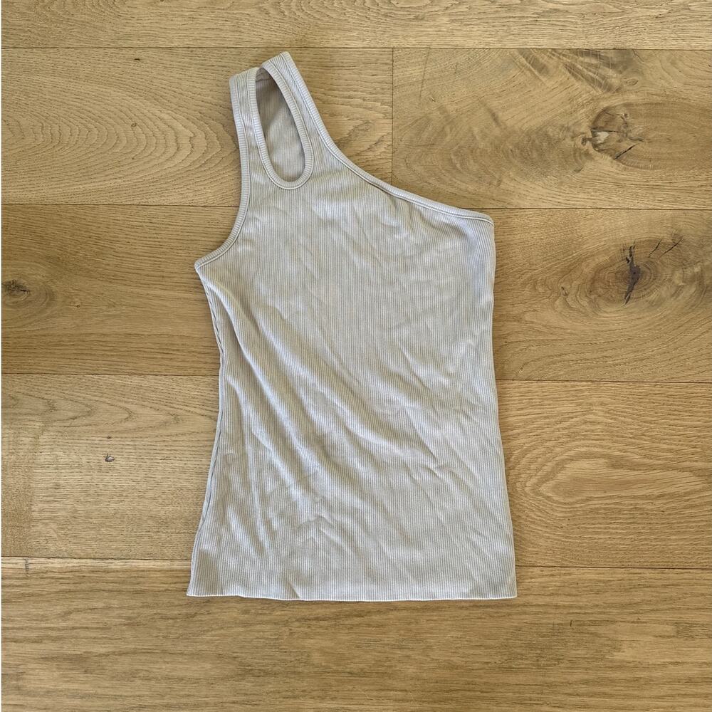 Mossman - Vice Keyhole Shoulder Tank Top in Beige